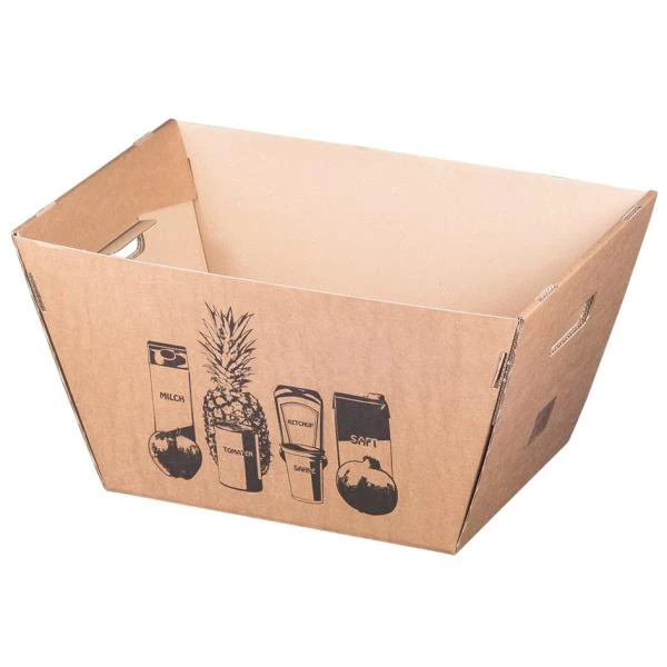 SMARTBOXPRO Einkaufskorb aus Wellpappe, 500 x 330 x 260 mm, braun (EAN: 4250414142209)