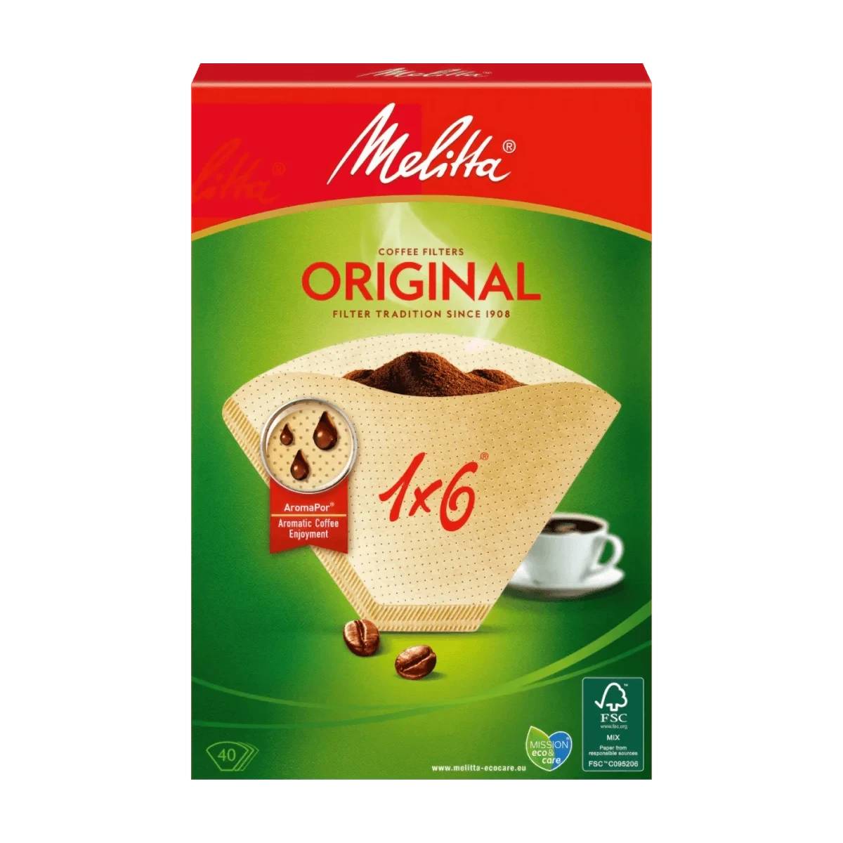 Melitta Aroma-Filtertüten "1x6", naturbraun (EAN: 4006508123834)