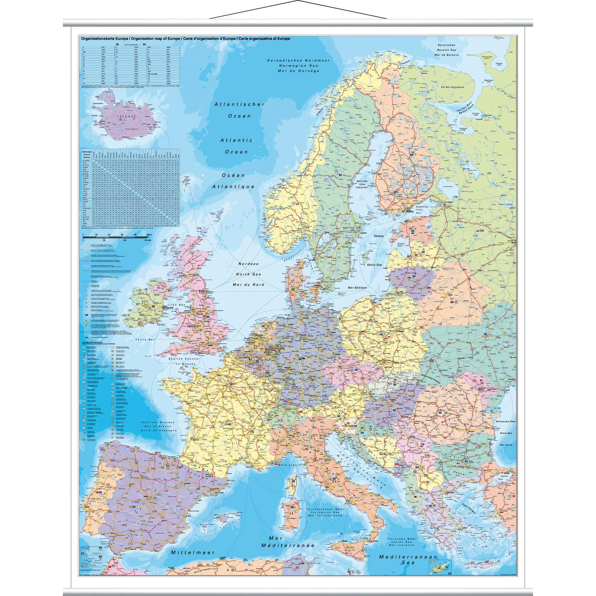 FRANKEN Europakarte, laminiert, 970 x 1.370 mm (EAN: 4016946186360)
