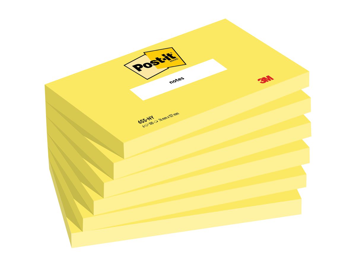 Post-it Haftnotizen notes, 127 x 76 mm, gelb (EAN: 4064035083632)