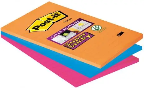 Post-it Haftnotizen super sticky notes, liniert, 101x152 mm (EAN: 0051141998862)
