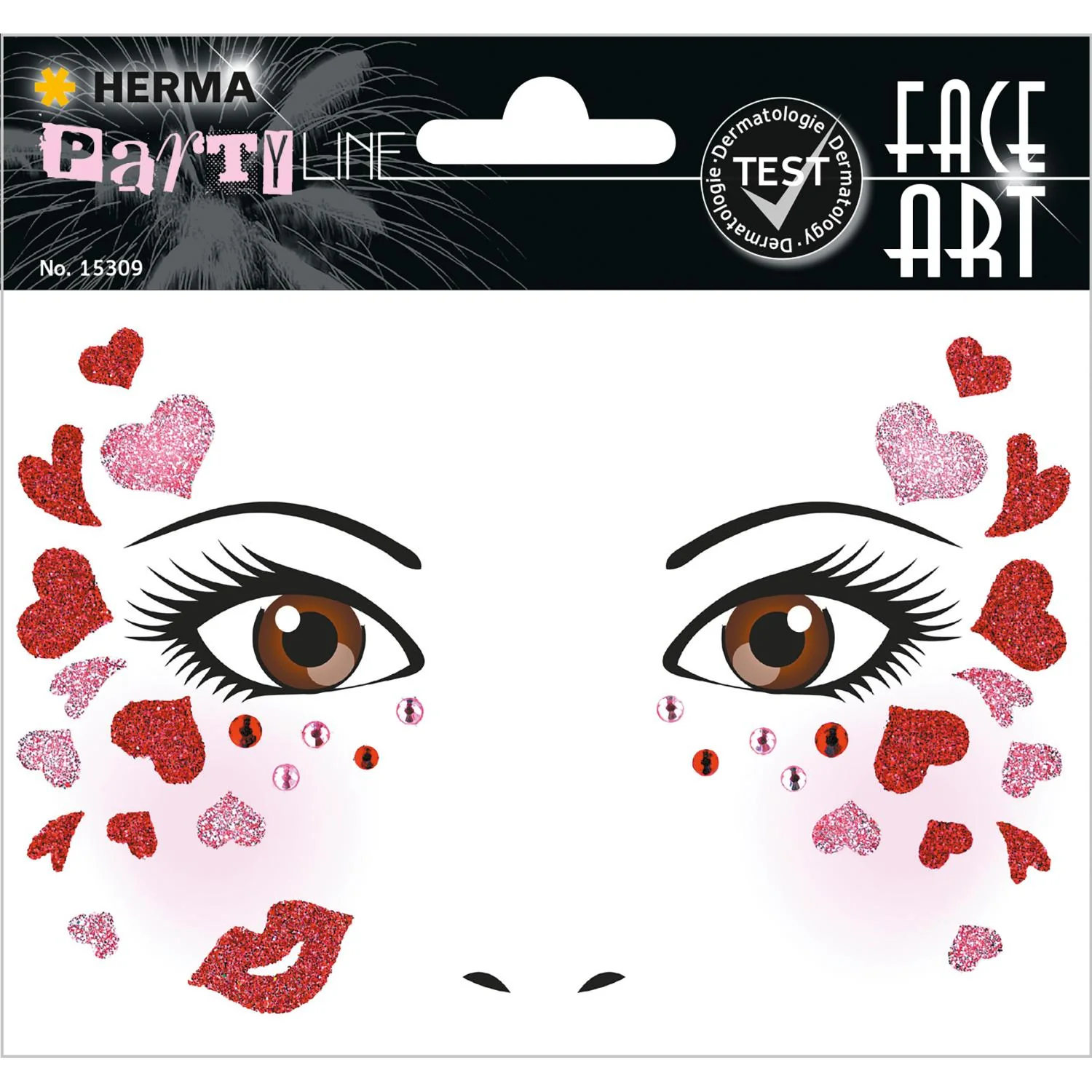 HERMA Face Art Sticker Gesichter "Love" (EAN: 4008705153096)
