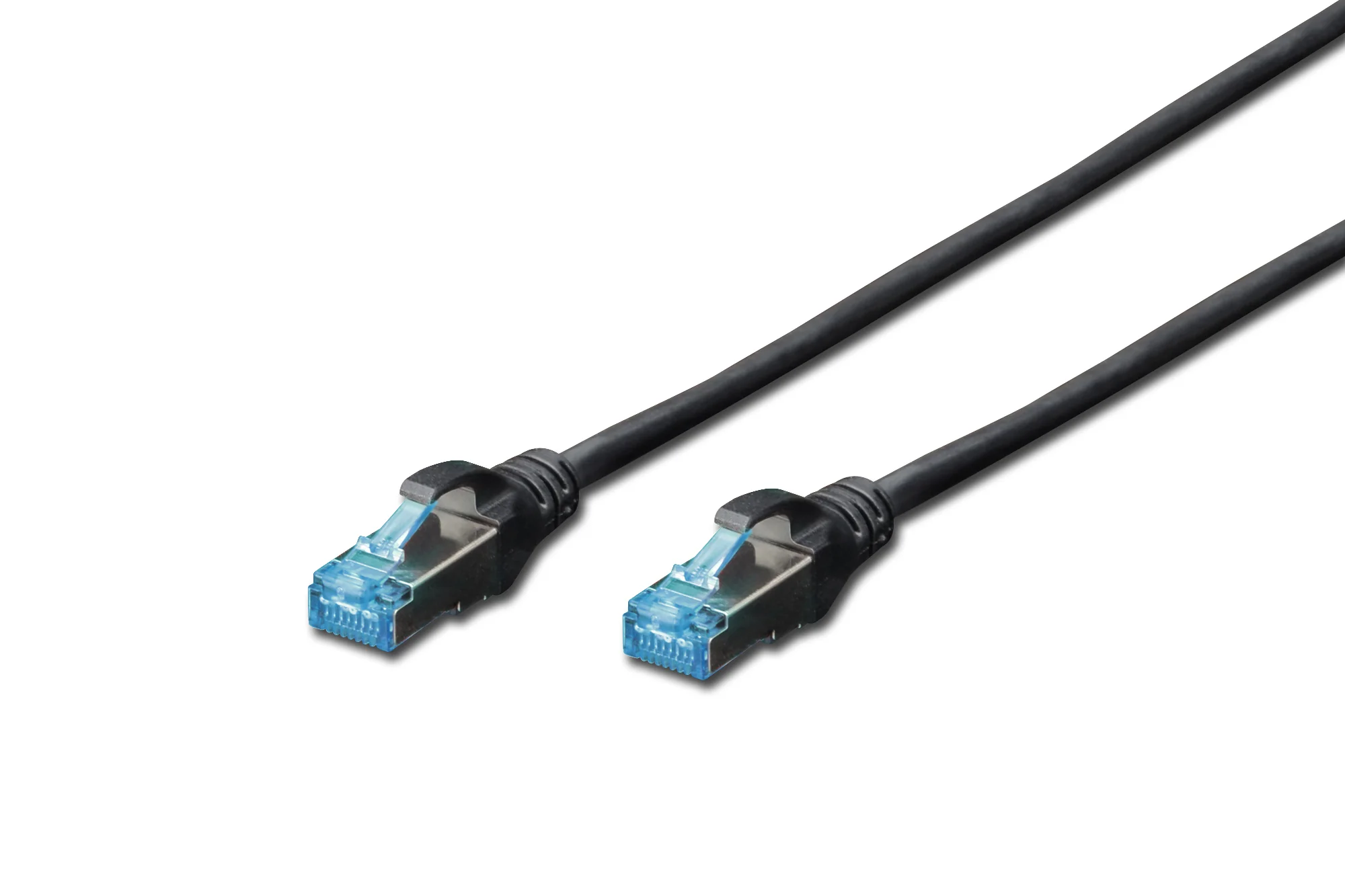 DIGITUS Patchkabel Kat. 5e, SF/UTP, 0,5 m, schwarz (EAN: 4016032321057)