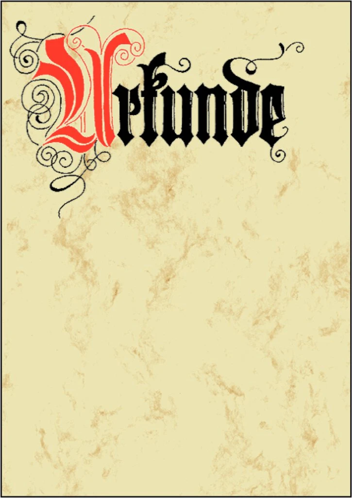 sigel Design-Papier, DIN A4, Motiv "Urkunde Calligraphie" (EAN: 4004360935749)