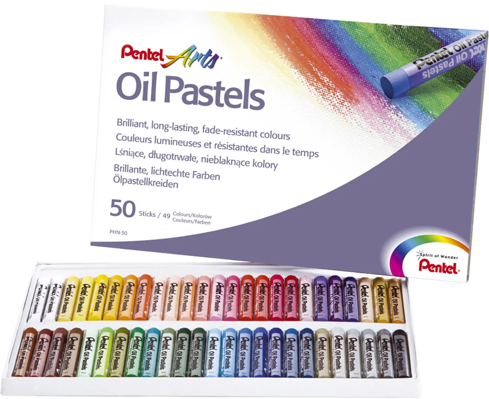 PentelArts Ölpastellkreide PHN4, 50er Kunststoff-Etui (EAN: 4711577003610)