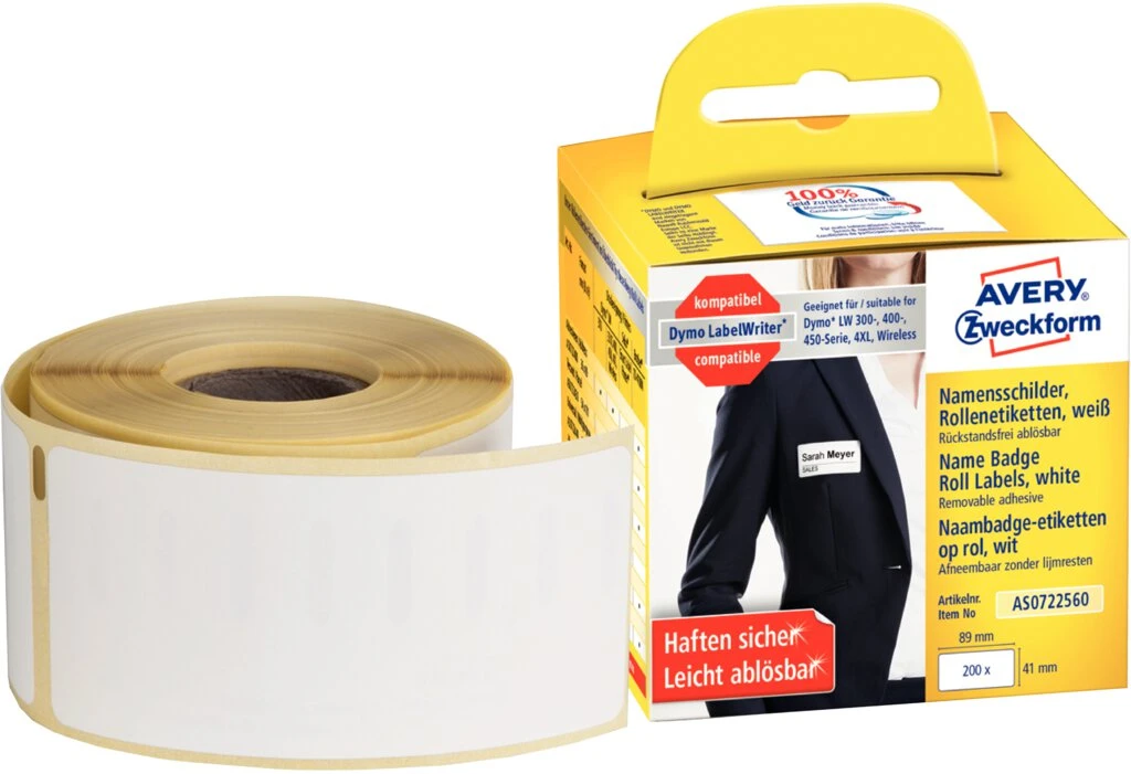 AVERY Zweckform Rollenetiketten Namensschilder, 41 x 89 mm (EAN: 4004182617199)