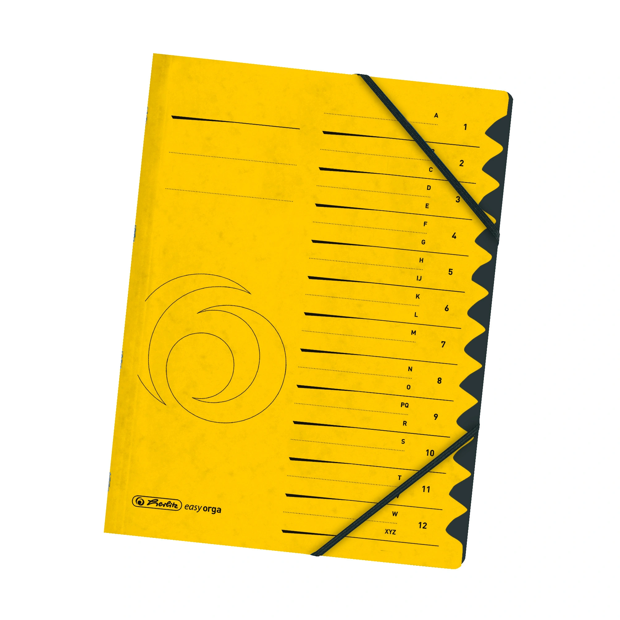 herlitz Ordnungsmappe easyorga, A4, Karton, 12 Fächer, gelb (EAN: 4008110314594)