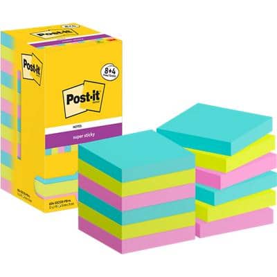 Post-it super sticky notes Haftnotizen, 76 x 76 mm, 8+4 (EAN: 4064035065638)