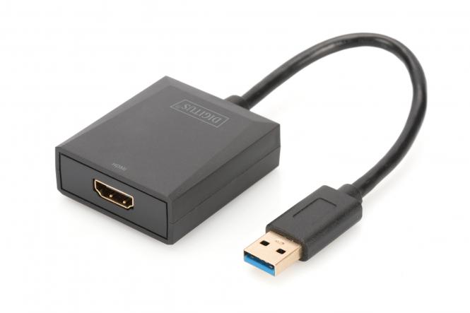 DIGITUS USB 3.0 - HDMI Video Adapter, schwarz (EAN: 4016032390718)