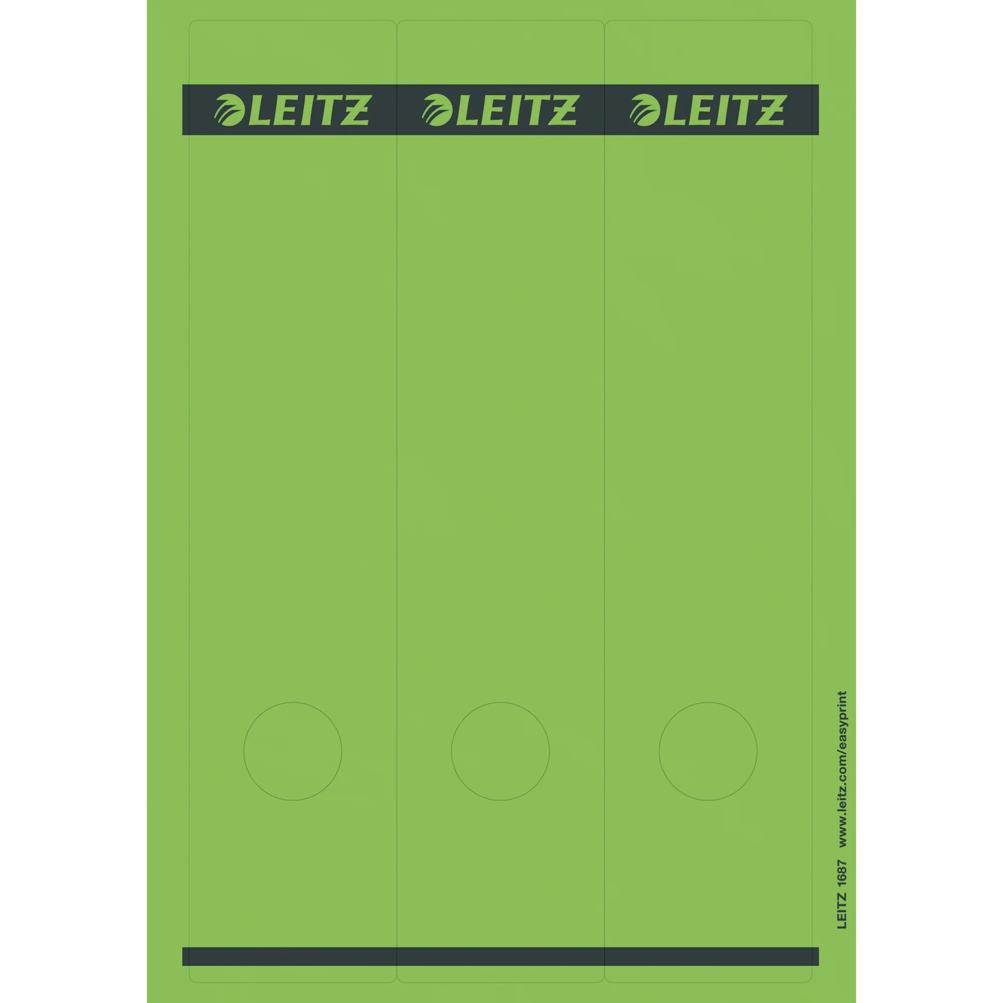 LEITZ Ordnerrücken-Etikett, 61 x 285 mm, lang, breit, grün (EAN: 4002432330683)