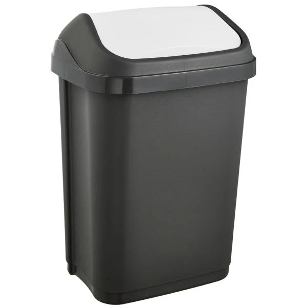 keeeper Abfalleimer "swantje", 25 Liter, silber / graphite (EAN: 4001515307956)