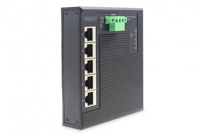 DIGITUS Industrie Gigabit Flat Switch, 5-Port, IP40 (EAN: 4016032462835)
