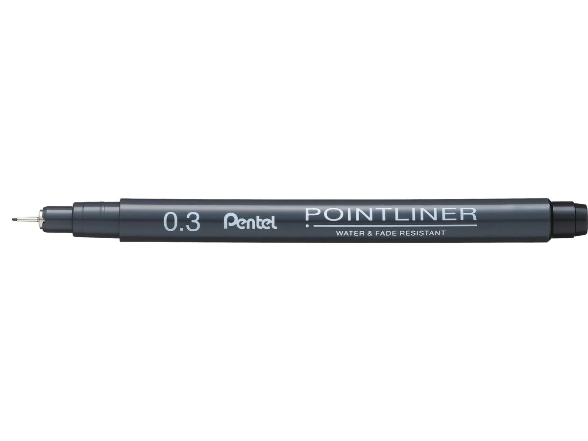 PentelArts Permanent Fineliner Pointliner, schwarz, 0,03 mm (EAN: 0884851060136)