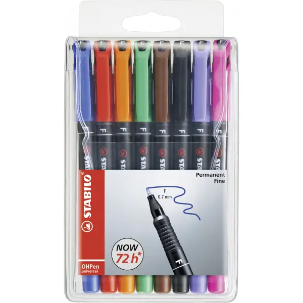 STABILO Permanent-Marker OHPen universal, permanent 8er Etui (EAN: 4006381115025)