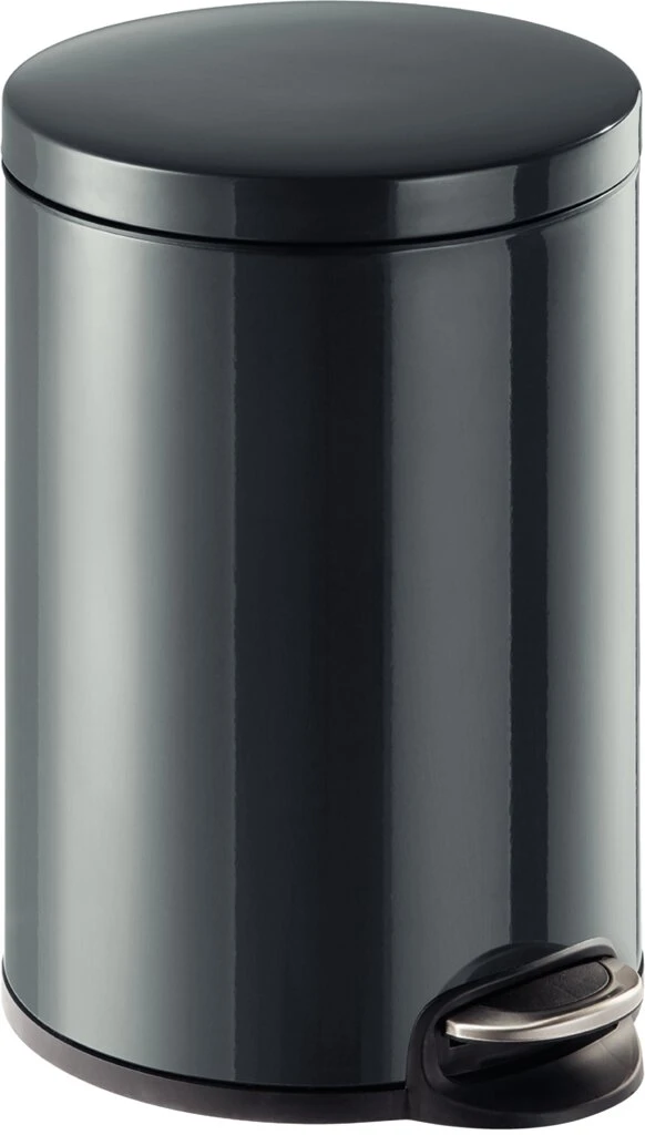 DURABLE Tret-Abfalleimer Metall, rund, 20 Liter, schwarz (EAN: 4005546302010)