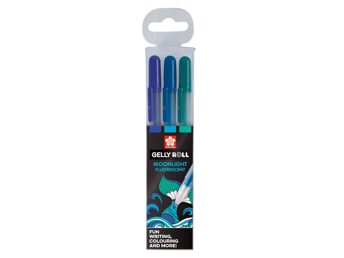 SAKURA Gel-Tintenroller Gelly Roll Moonlight "Ocean", lila, blau und grün (EAN: 8712079395810)