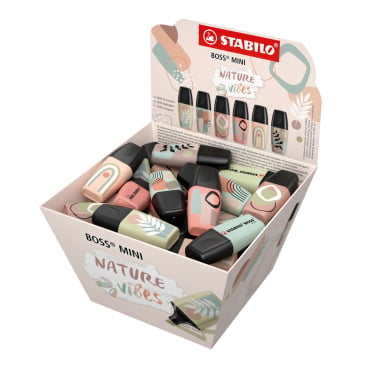 STABILO Textmarker BOSS MINI Naturevibes, 50er Korbdisplay (EAN: 4006381615839)
