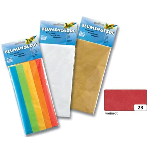 folia Seidenpapier, (B)500 x (H)700 mm, 20 g/qm, weinrot (EAN: 4001868900231)