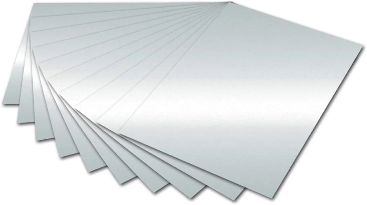 folia Fotokarton, (B)500 x (H)700 mm, 300 g/qm, silber, silber glänzend (EAN: 4001868061611)