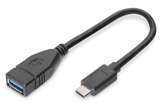 DIGITUS USB 3.0 Adapterkabel, USB-C - USB-A, 0,15 m (EAN: 4016032368786)
