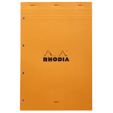 RHODIA Notizblock No. 20, DIN A4+, franz. Lineatur, orange (EAN: 3037920201009)