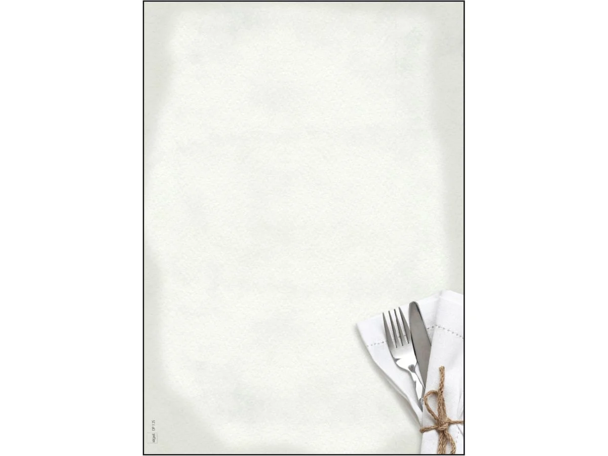 sigel Design-Papier, DIN A4, 90 g/qm, Motiv "Menü Speisen" (EAN: 4004360841217)