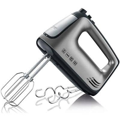 SEVERIN Handmixer HM 3832, 400 W, grau-metallic / schwarz (EAN: 4008146028076)