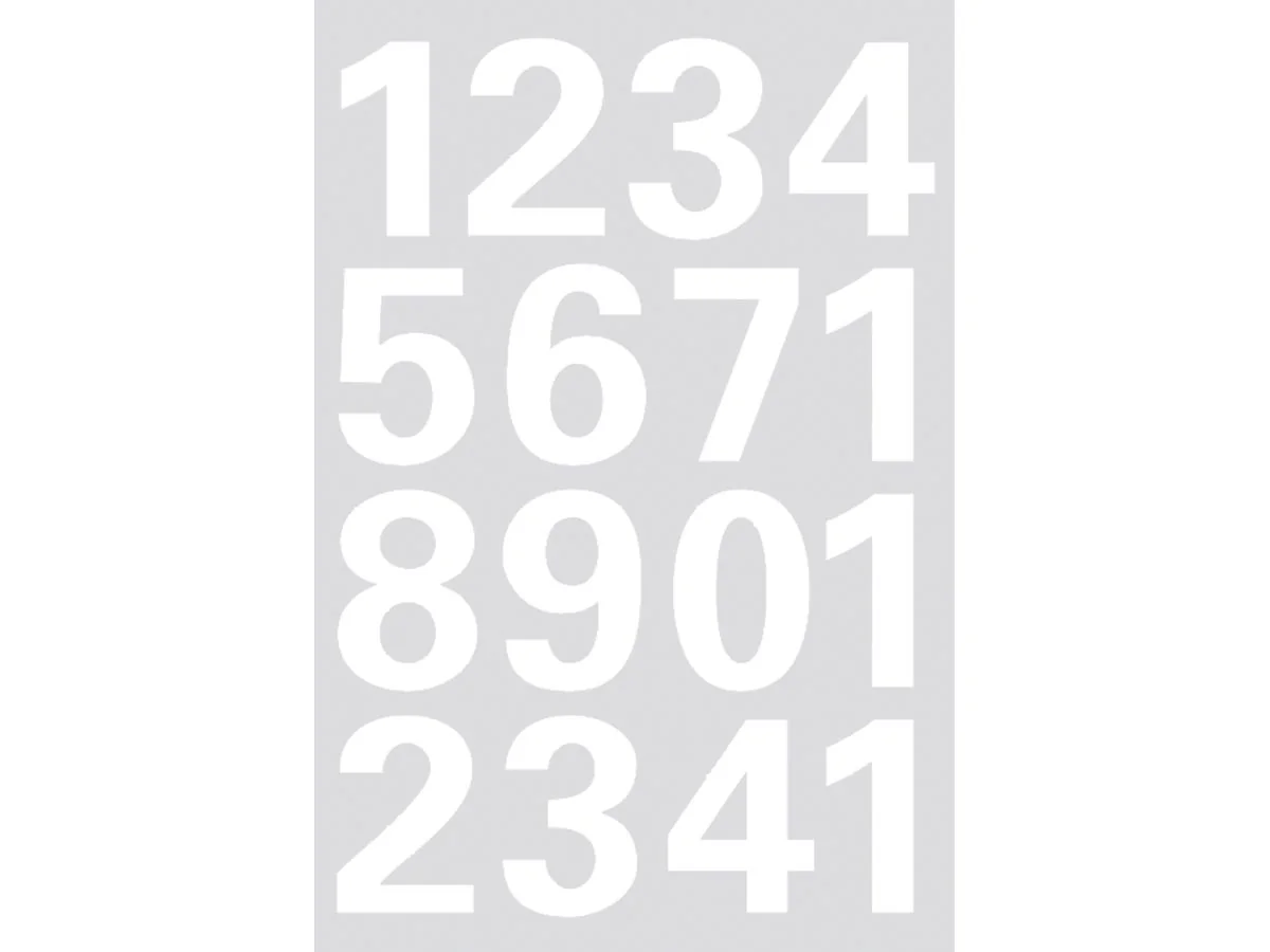 HERMA Zahlen-Sticker 0-9, Folie weiß, wetterfest (EAN: 4008705041706)