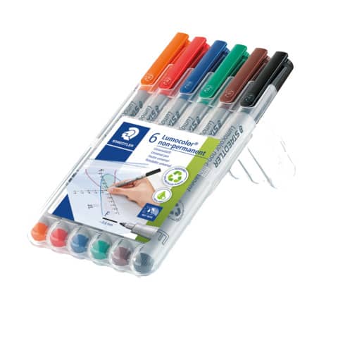 STAEDTLER Lumocolor NonPermanent-Marker 316F, 6er Etui (EAN: 4007817323588)