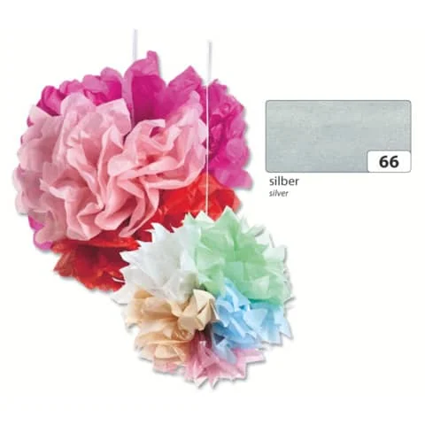 folia Seidenpapier, (B)500 x (H)700 mm, 20 g/qm, silber (EAN: 4001868034455)