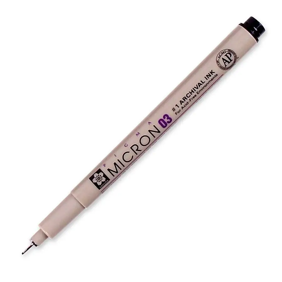 SAKURA Fineliner PIGMA MICRON 03, schwarz (EAN: 0084511306400)