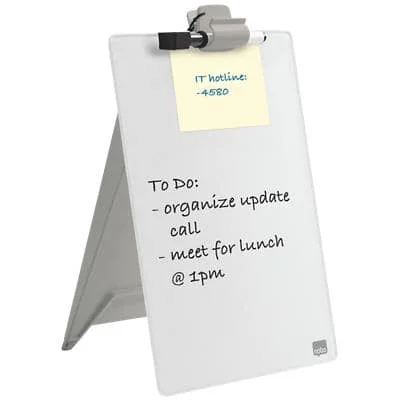 nobo Glas-Desktop-Notizbrett, DIN A4, weiß (EAN: 5028252501934)