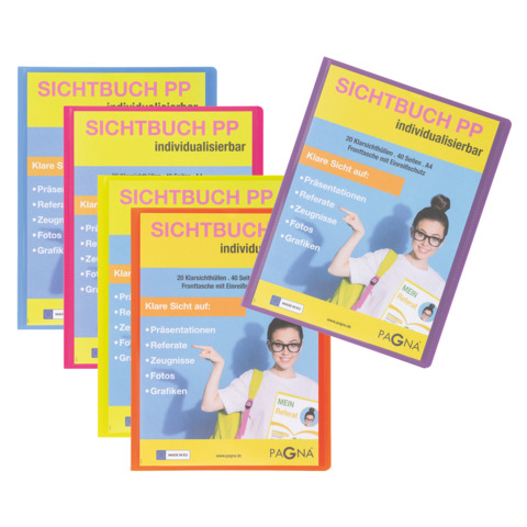 PAGNA Präsentations-Sichtbuch "School", DIN A4, sortiert (EAN: 4009212065421)