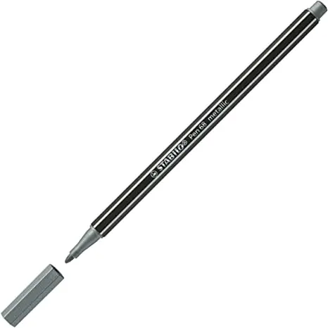 STABILO Fasermaler Pen 68 metallic, silber (EAN: 4006381530132)