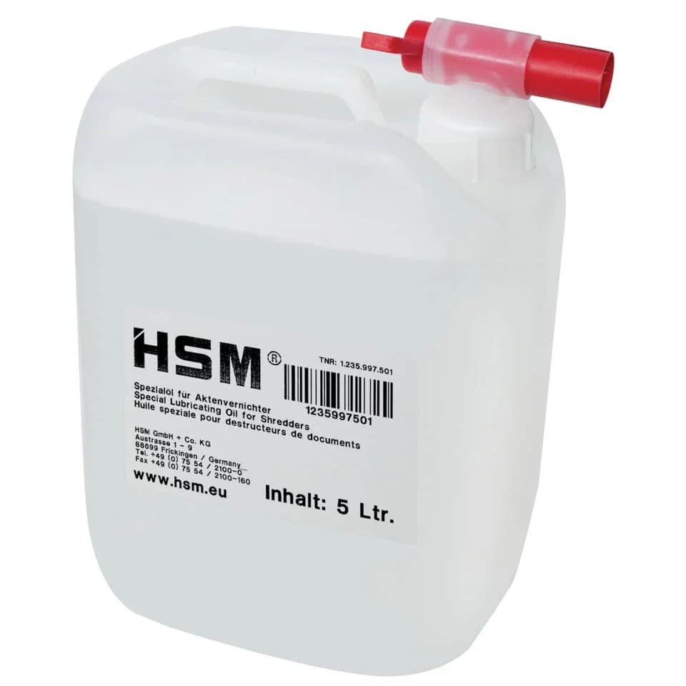 HSM Schneidblock-Spezialreinigungsöl, 5 Liter Kanister (EAN: 4026631003544)