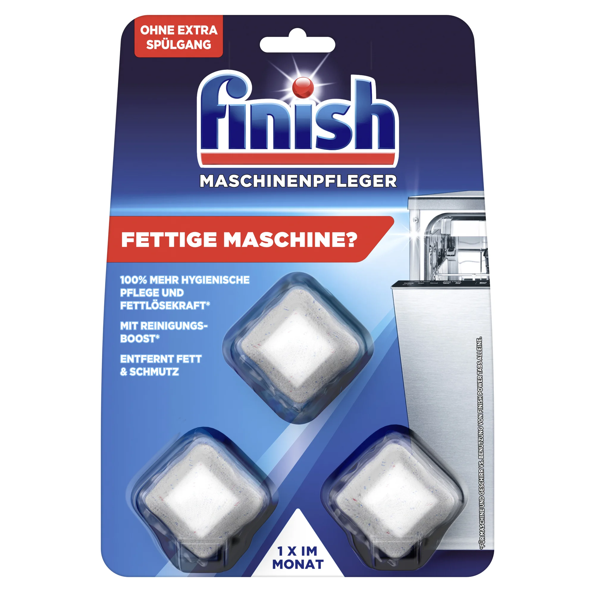 finish Spülmaschinen-Pfleger-Tabs, 3er Blisterkarte (EAN: 4251758400574)
