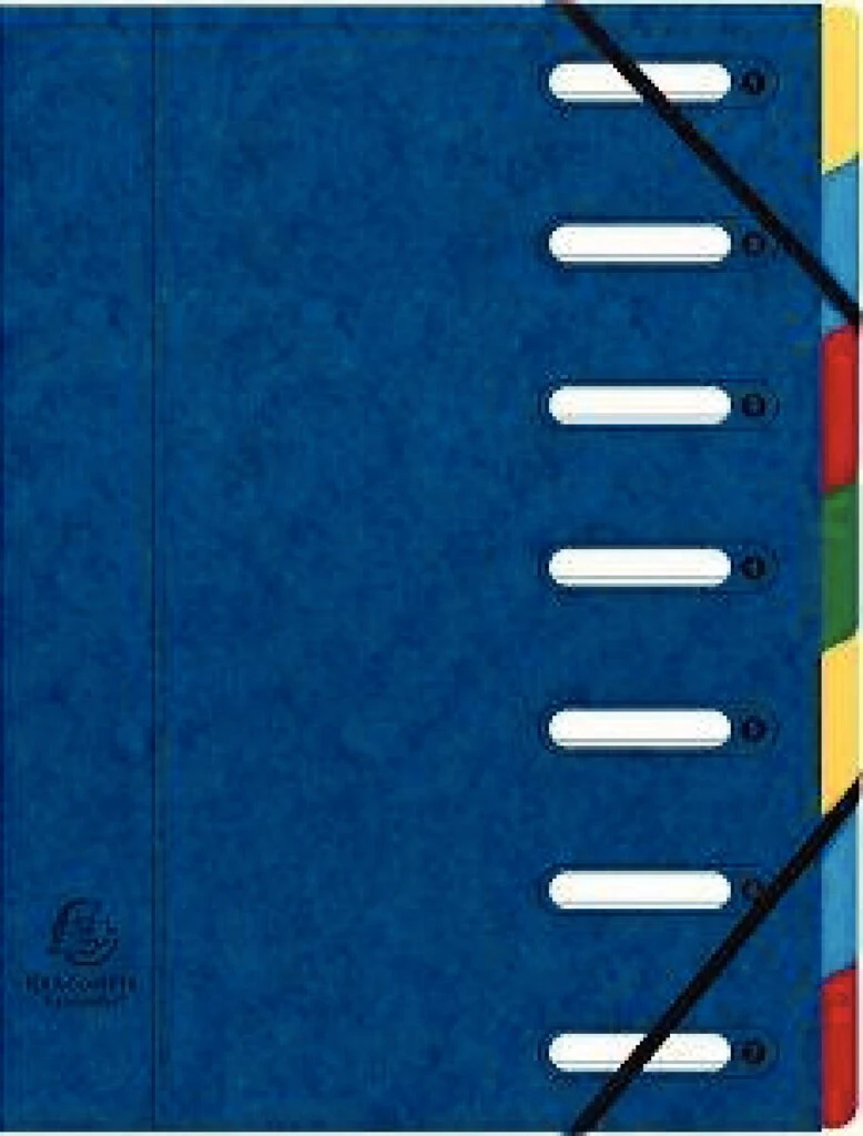 EXACOMPTA Ordnungsmappe, DIN A4, Karton, 7 Fächer, blau (EAN: 3130630550723)