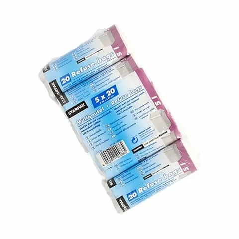 STARPAK Mülleimerbeutel LDPE, 5 Liter, weiß (EAN: 4002911200865)