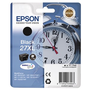 EPSON Tinte N.27XL für EPSON WorkForce WF-3620DWF, schwarz (EAN: 8715946533063)