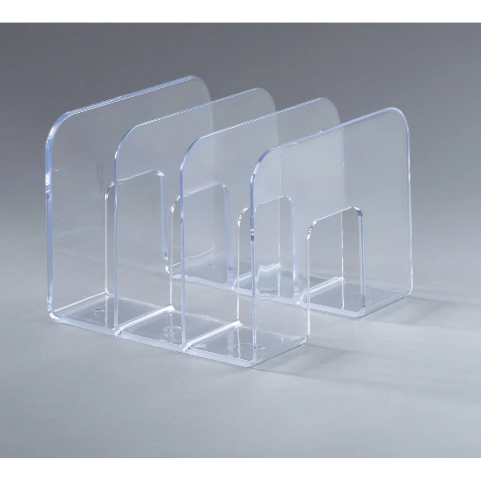 DURABLE Buchstütze TREND, Kunststoff, 3 Fächer, transparent (EAN: 7318081395407)