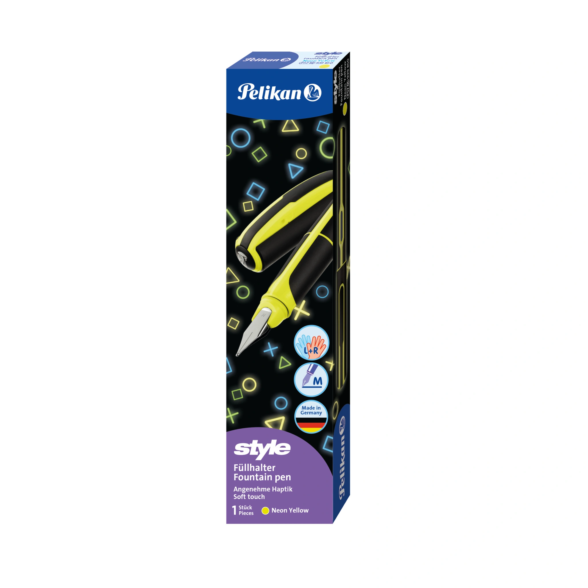 Pelikan Füllhalter style "Neon", Federbreite: M, gelb (EAN: 4012700939852)