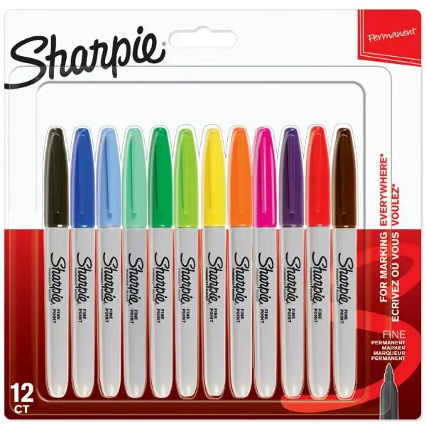 Sharpie Permanent-Marker FINE, 24er Blisterkarte (EAN: 3026980654054)