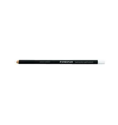 STAEDTLER Trockenmarker Lumocolor permanent glasochrom, weiß (EAN: 4007817131312)