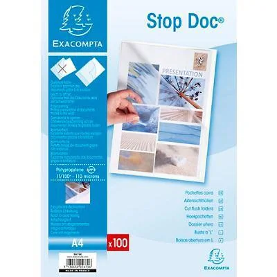 EXACOMPTA Sichthülle Stop Doc, DIN A4, PP 0,11 mm, glasklar, glasklar transparent (EAN: 3130630056706)