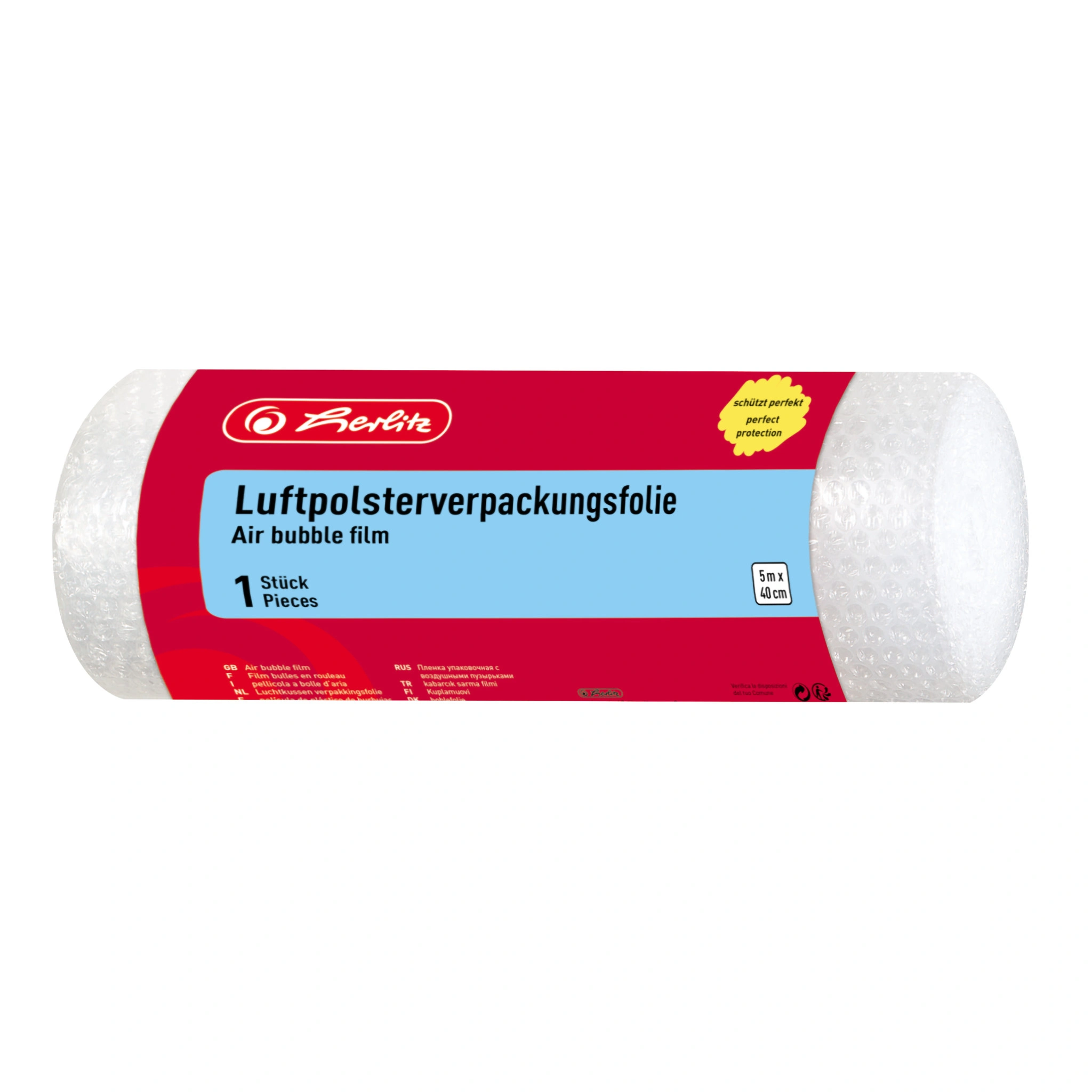 herlitz Luftpolsterfolie, 400 mm x 5 m, Stärke: 0,070 mm (EAN: 4008110988054)