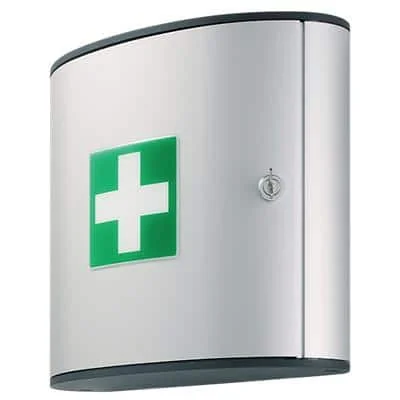 DURABLE FIRST AID BOX M, Design-Erste-Hilfe-Kasten, silber (EAN: 4005546104010)