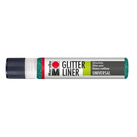 Marabu Effektfarbe "Glitter-Liner", glitter-petrol, 25 ml (EAN: 4007751198198)