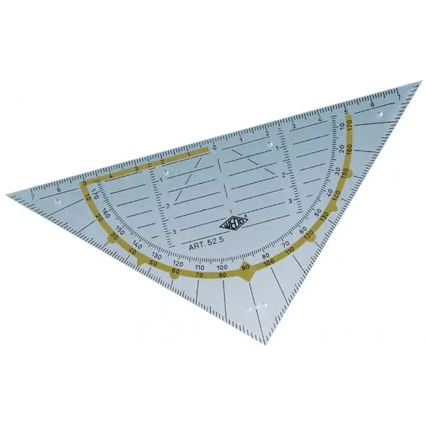WEDO Geometriedreieck Standard, Hypotenuse 160 mm, transparent (EAN: 4003801020426)