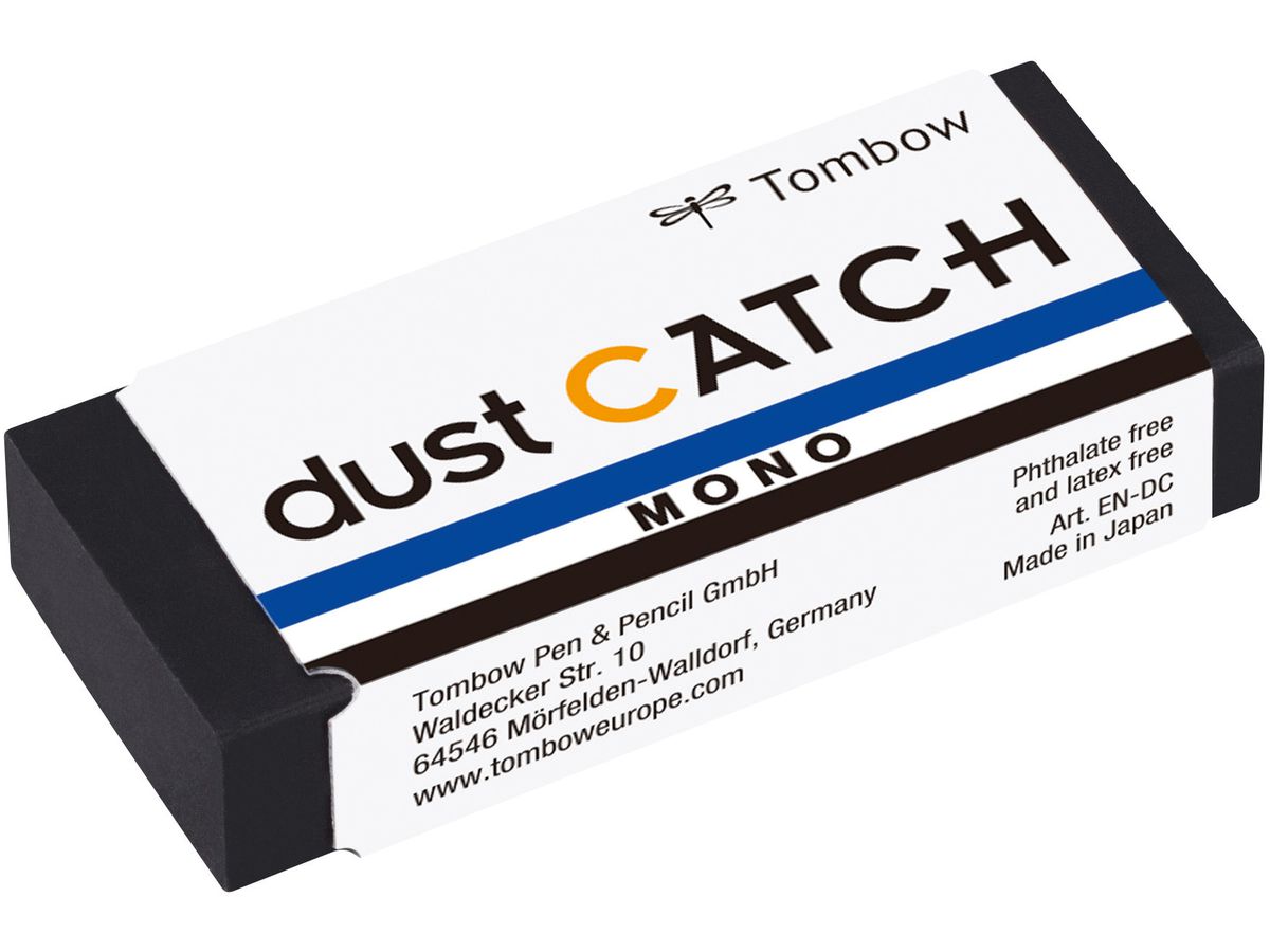 Tombow Kunststoff-Radierer "MONO dust CATCH", schwarz (EAN: 4901991652963)
