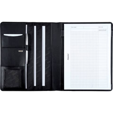 Alassio Schreibmappe "CREMONA", A4, Nappa-Leder, schwarz (EAN: 4021068430062)